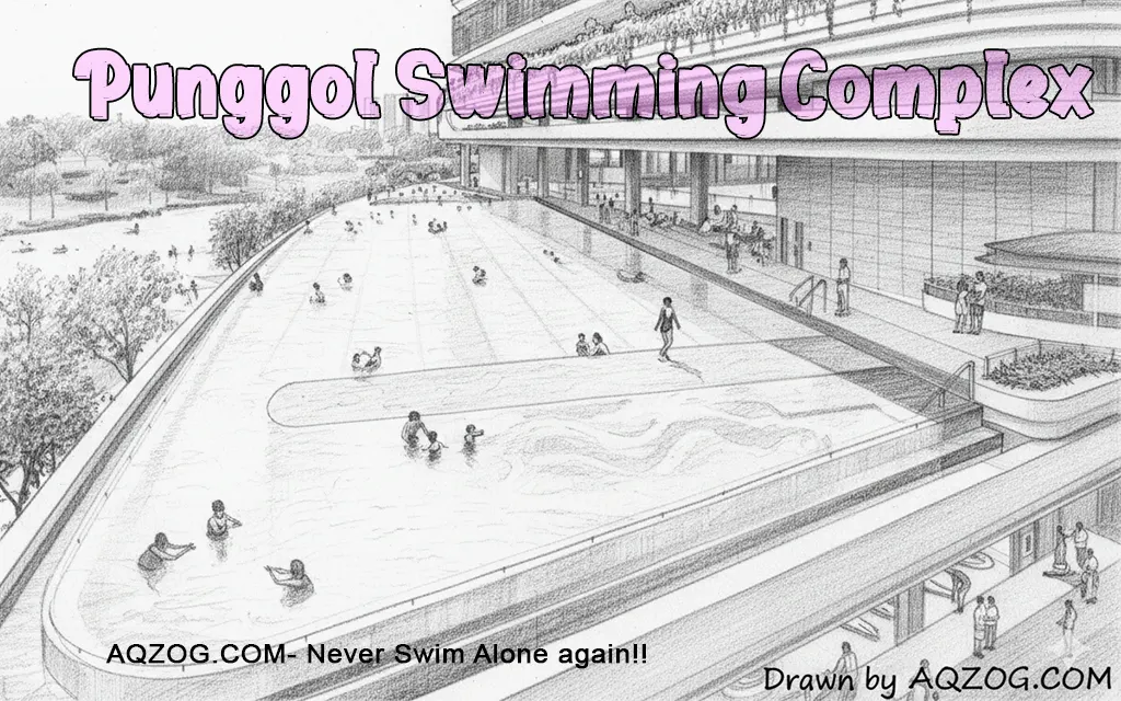 Punggol Swimming Complex at East side of Singapore
