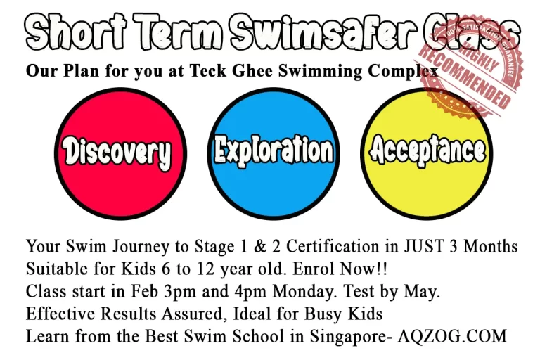 Teck Ghee Short Term Swimsafer Stage 1 and 2 Swim Class