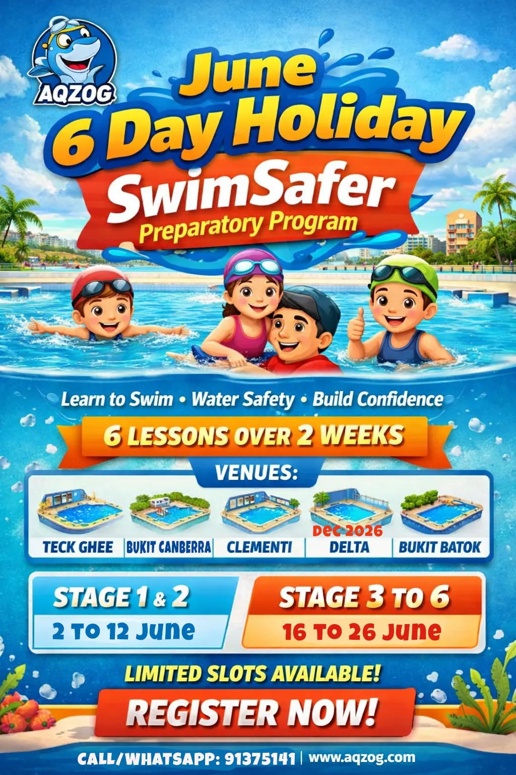 6 Day June holiday swimsafer program 2026 1