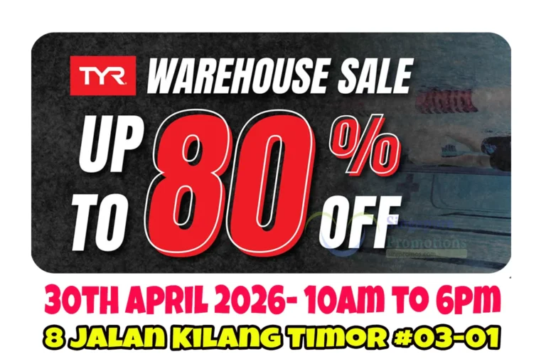 TRY Warehouse Sale up to 80% Discount on 30 April 2026