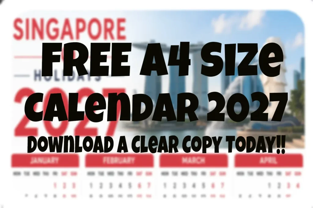 Year 2027 Calendar Download with Public Holiday