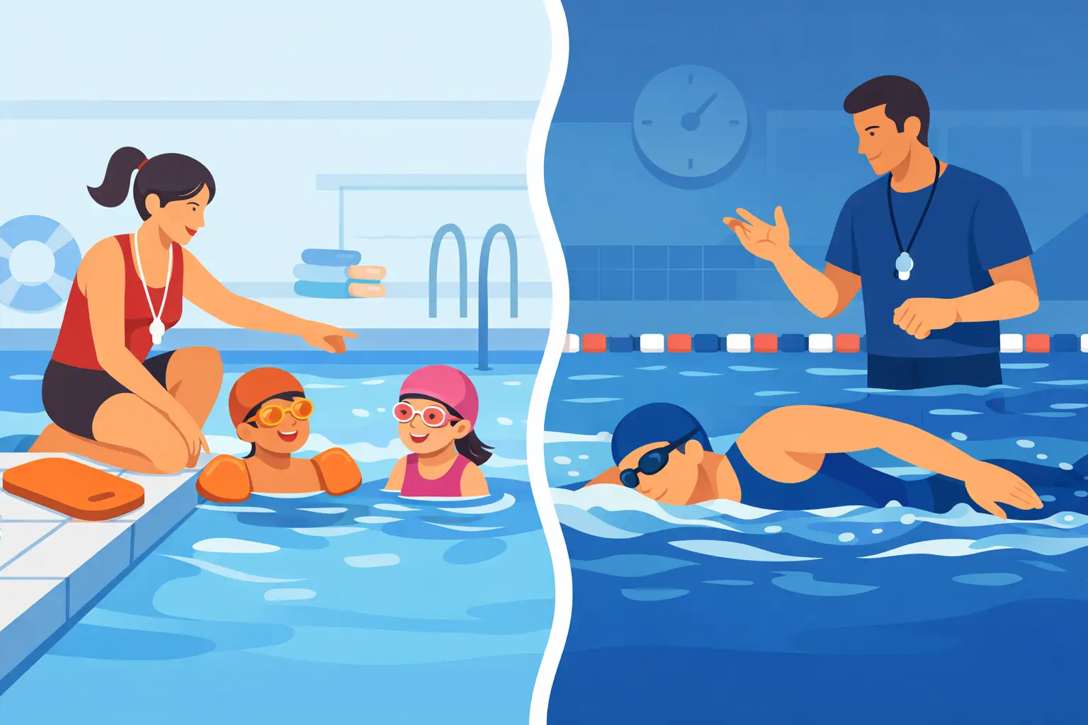 Kids Swim Lessons vs Adult Lessons