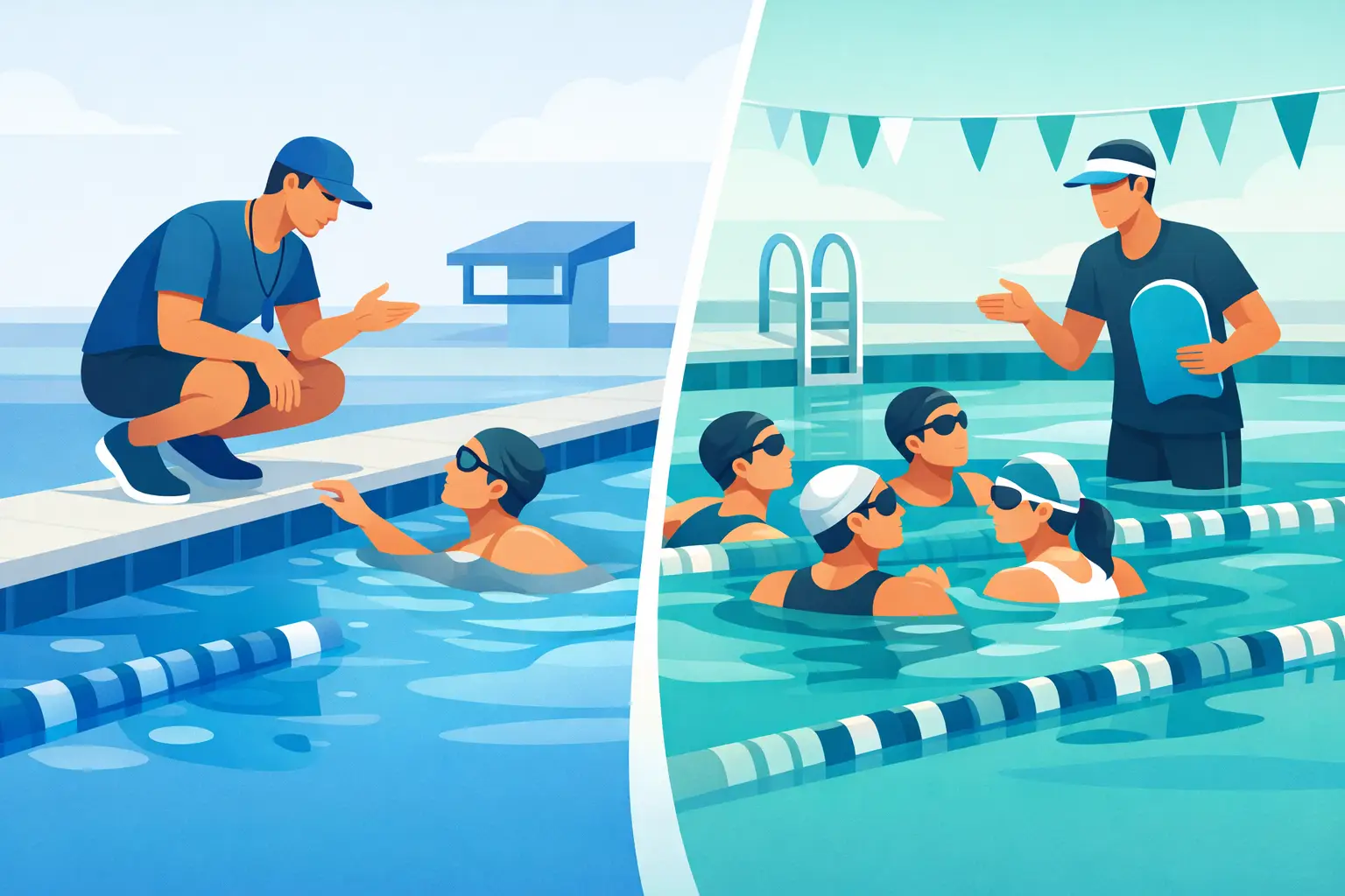 Private Swim Coaching vs Group Classes