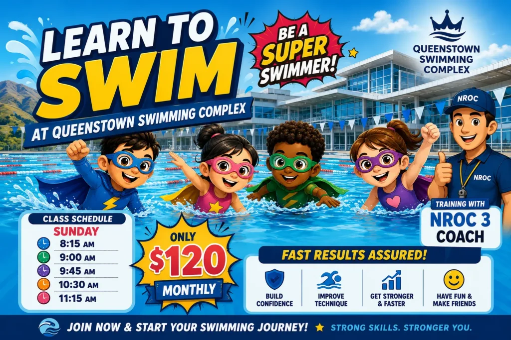Learn to swim at Queenstown Swimming Complex