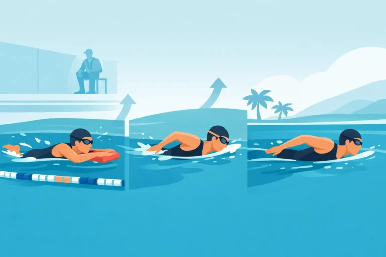 Adult Beginner Swimming Progress Example in 12 Weeks