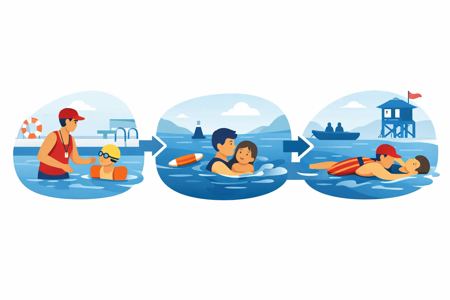 Lifesaving Swimming Course Progression