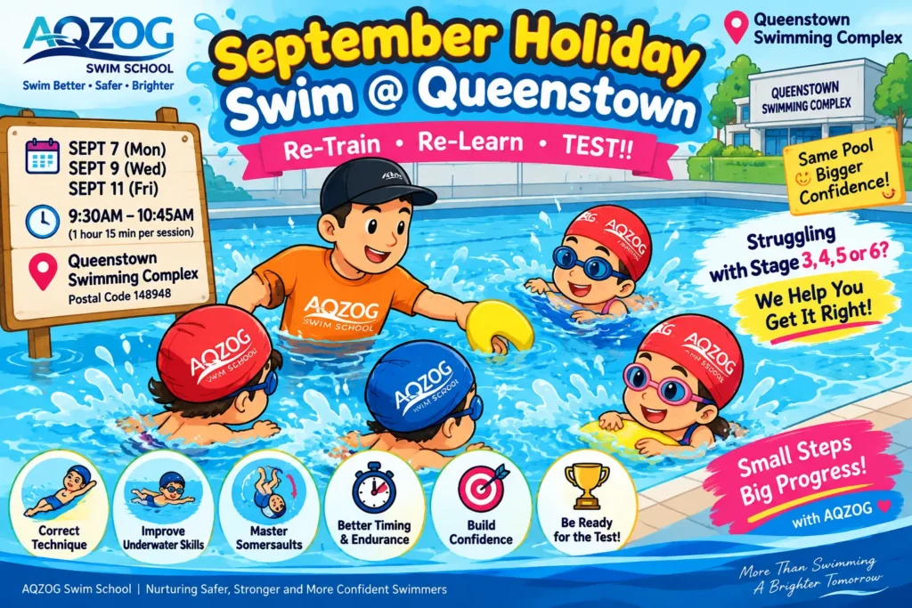 Kids discovering skills and learning skills during the game play and great fun at Queenstown Pool.