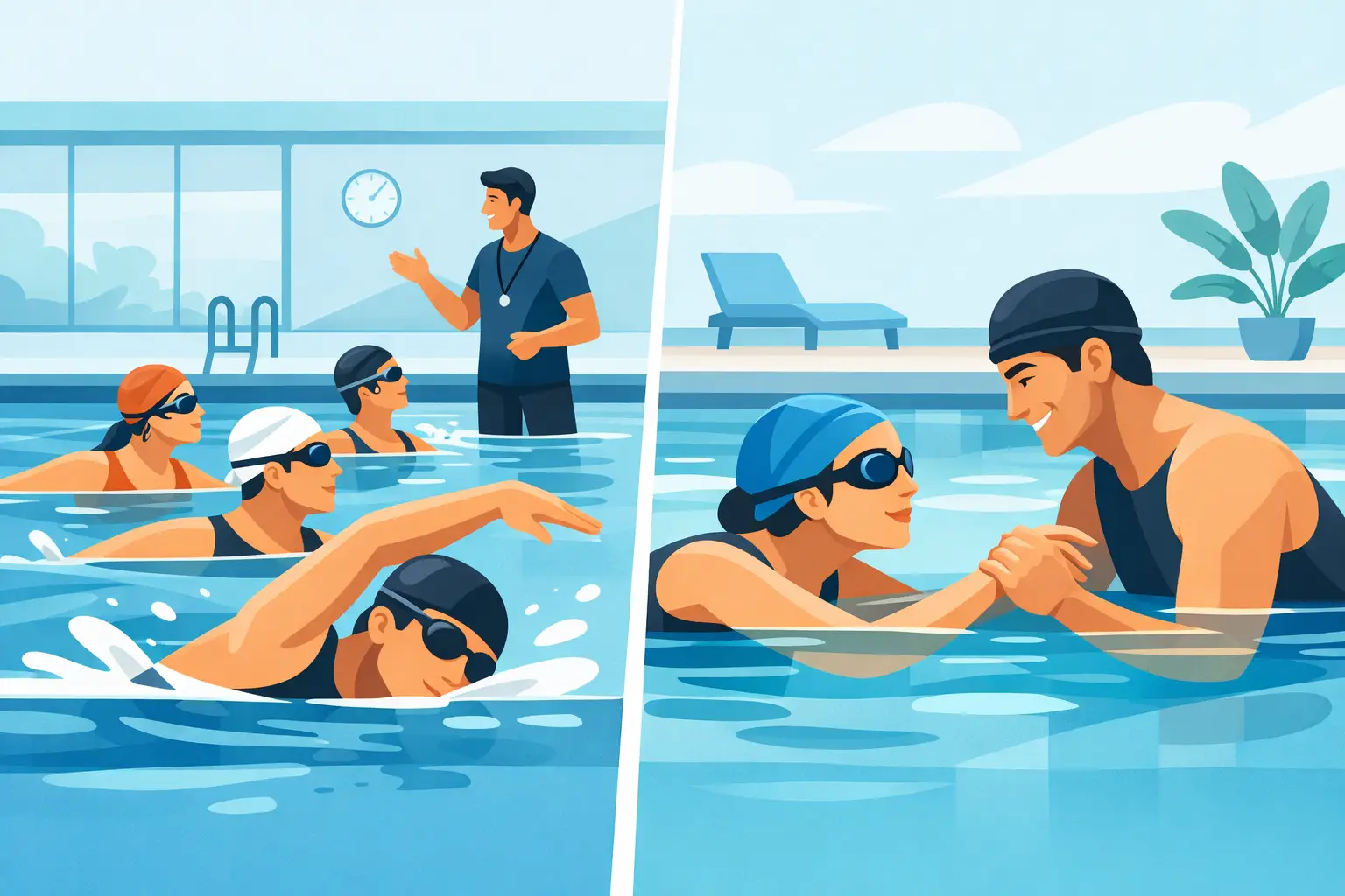 Adult Group or Private Swimming: Which Fits?