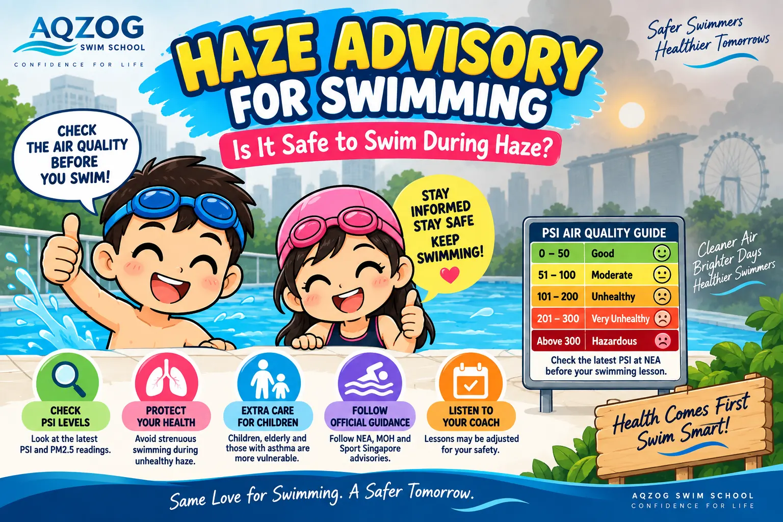 Haze advisory for Swimming in Singapore